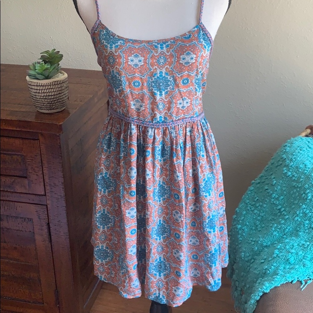 Hem & Thread bohemian Inspired plunge back dress